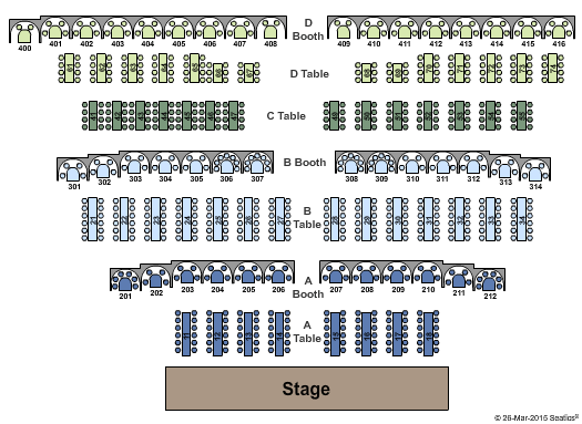 The LINQ End Stage Seating Chart