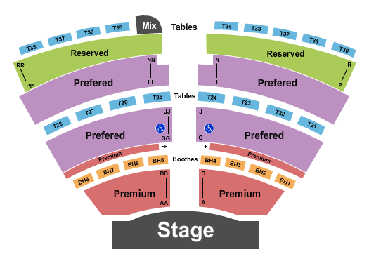 Mat Franco Theater at the LINQ Seating Map