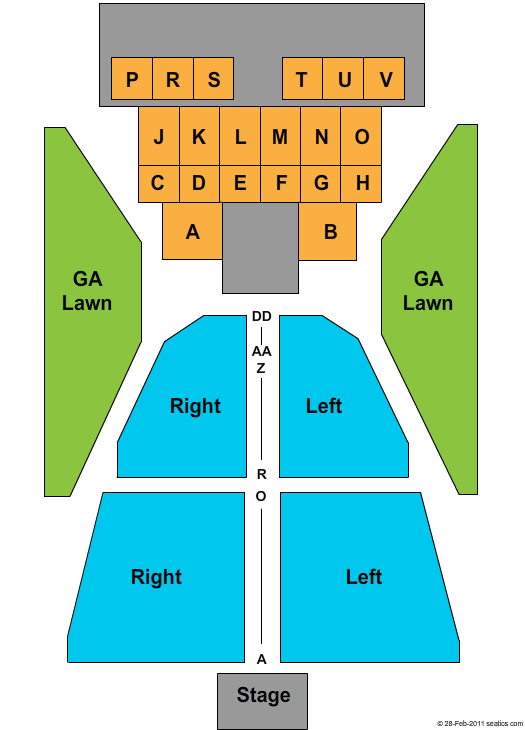 Everwise Amphitheater at White River State Park Snow Patrol Seating Chart