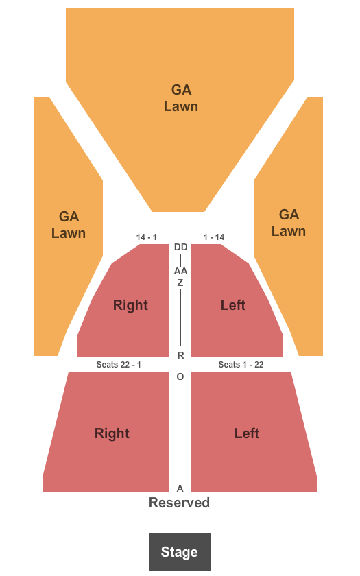 Everwise Amphitheater at White River State Park Reserved GA Lawn Seating Chart