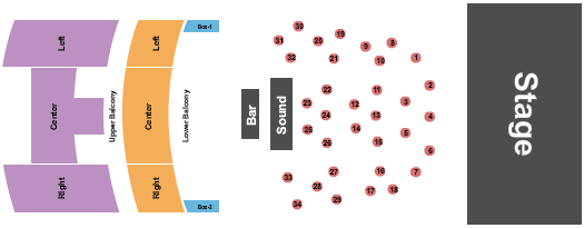 The Lincoln - Cheyenne Endstage Tbl1-34/Lwr-Uppr Balc Rsrv Seating Chart