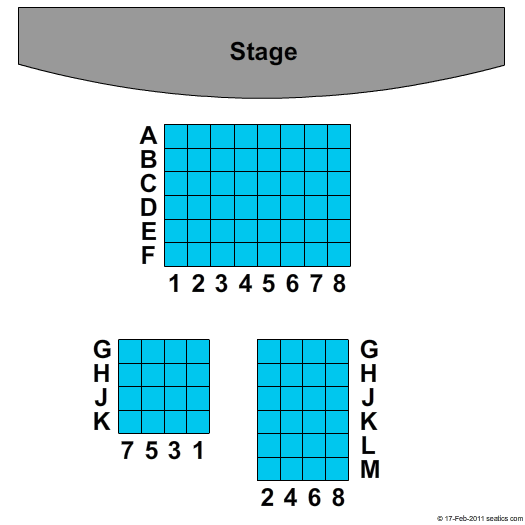 The Lion Theatre at Theatre Row EndStage Seating Chart