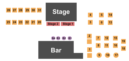 The Listening Room At 443 Cafe & Lounge End Stage Seating Chart