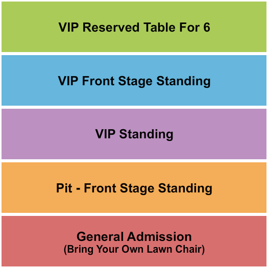 The Lumberyard Canyon GA/Pit/VIP/Tables Seating Chart