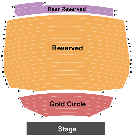 The Magnolia Performing Arts Center Seating Map