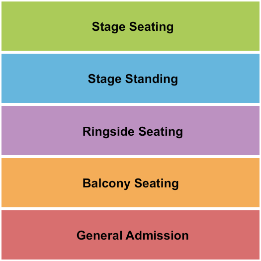 The Main Room at DNA Lounge Wrestling Seating Chart