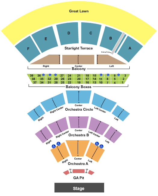The Mann Center For The Performing Arts Endstage GA Pit Seating Chart