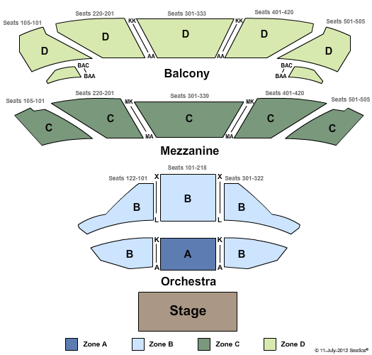 Branson Famous Theatre Seating Chart