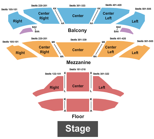 The Mansion - MO Seating Chart
