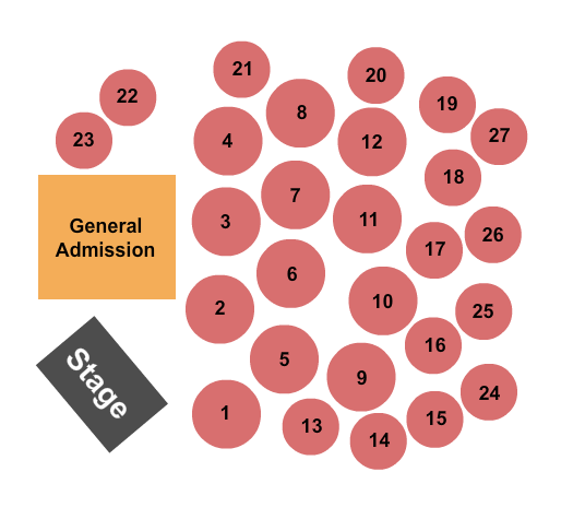 The Maryland Theatre GA & Tables Seating Chart