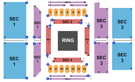Hollywood Casino at The Meadows WFC Seating Chart