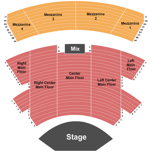 The Meeting House - Oakville End Stage Seating Chart