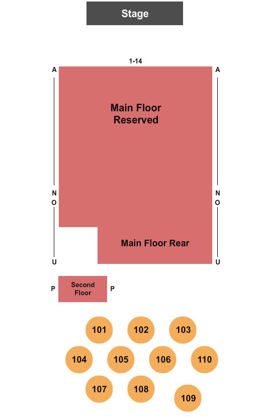 The Milton Theatre End Stage Tables Seating Chart