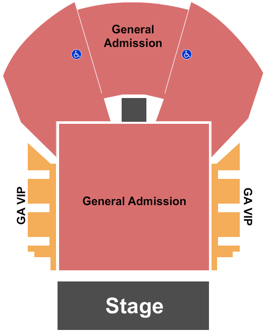 The Mission Ballroom Endstage GA - GA VIP Sides Seating Chart