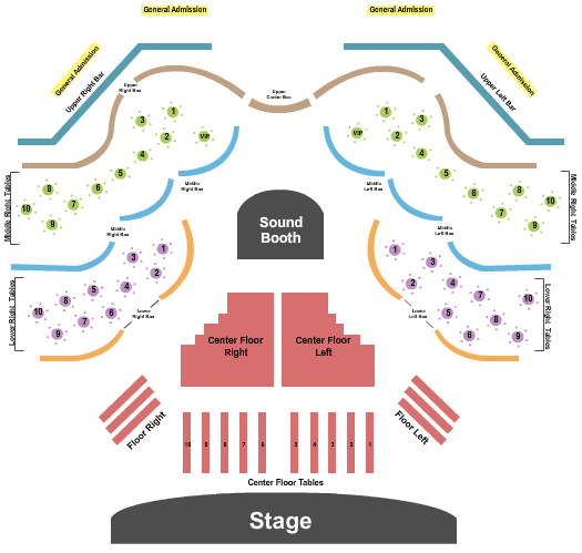 The Moon End Stage Tables & Rsv Floor Seating Chart