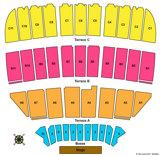 The Muny End Stage Seating Chart