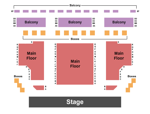 The Murphy Theatre Endstage Seating Chart