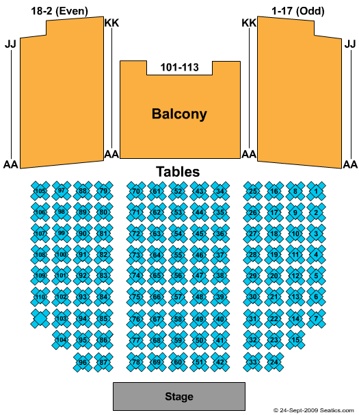 The Fonda Theatre End Stage Seating Chart