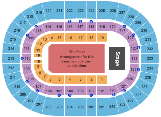 Nassau Veterans Memorial Coliseum Generic Floor Seating Chart