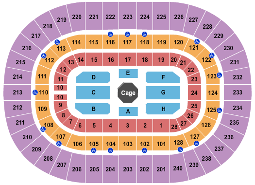 Nassau Veterans Memorial Coliseum UFC Seating Chart