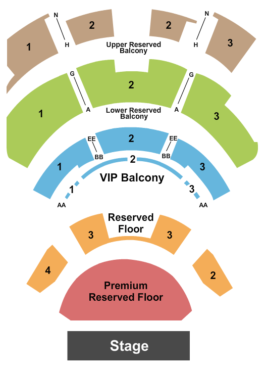 The Novo Endstage Reserved 2 Seating Chart
