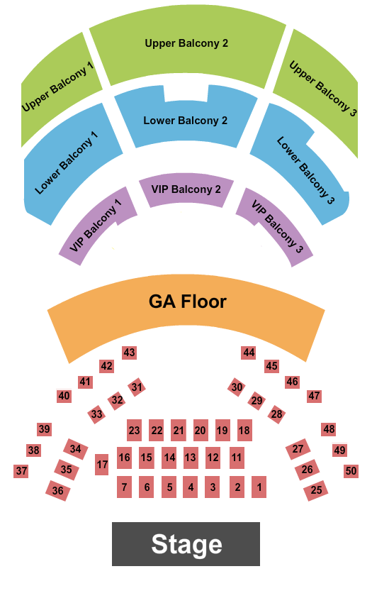 The Novo Endstage Tables Seating Chart