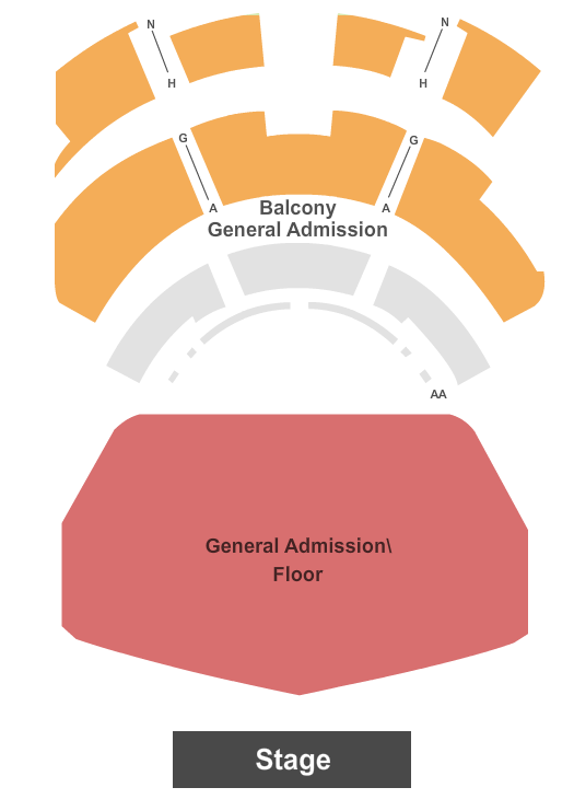 The Novo GA Floor and Balcony Seating Chart