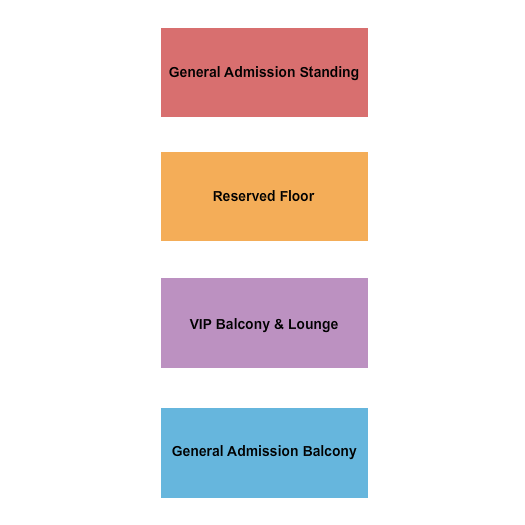 The Novo GA/Rsvd Flr/GA & VIP Balc Seating Chart