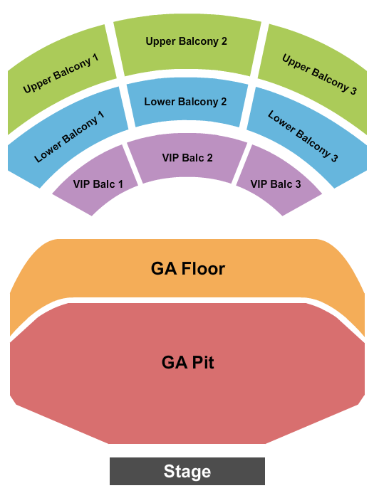 The Novo GA Pit/Floor & Rsvd Balcony Seating Chart
