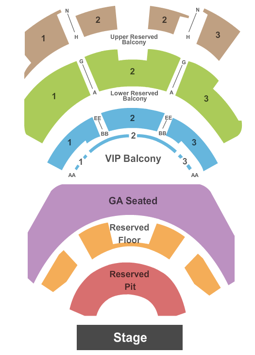 The Novo Reserved Pit 2 Seating Chart