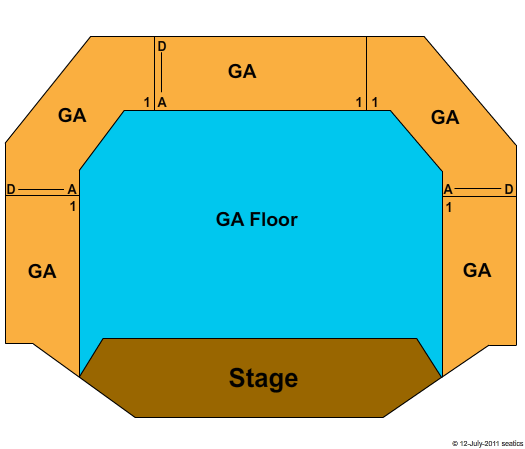 The Pageant GA Seating Chart