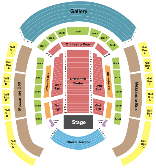 The Palladium - Center For The Performing Arts Seating Chart