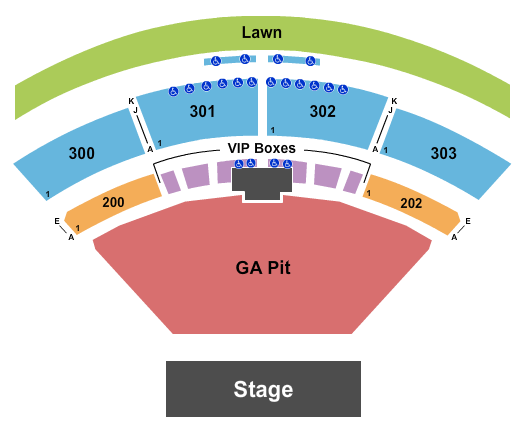 The Pavilion at Toyota Music Factory Endstage GA Pit Seating Chart