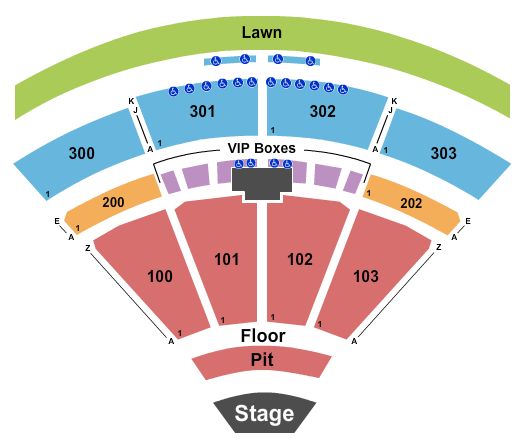 The Pavilion at Toyota Music Factory OAR Seating Chart