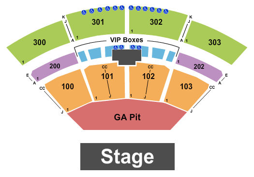 The Pavilion at Toyota Music Factory Summer Gods Tour Seating Chart