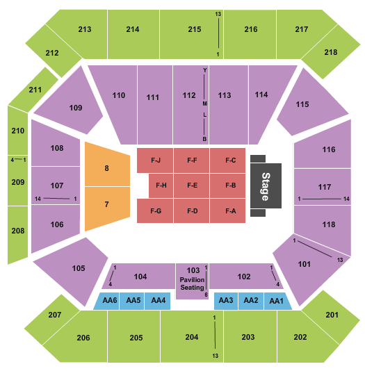 The Pavilion At Ole Miss End Stage Seating Chart