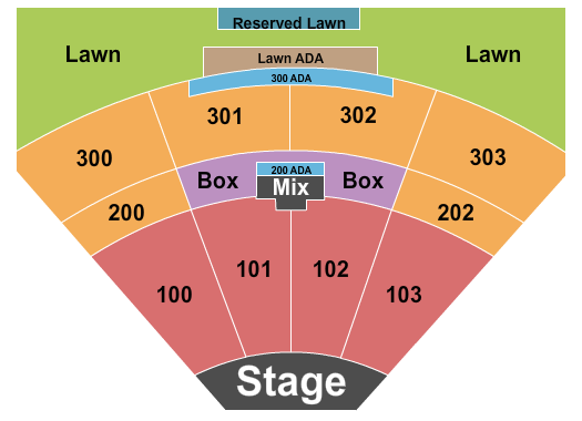 The Pavilion at Toyota Music Factory End Stage 4 Seating Chart