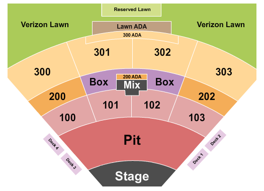 The Pavilion at Toyota Music Factory Endstage GA Pit 2 Seating Chart