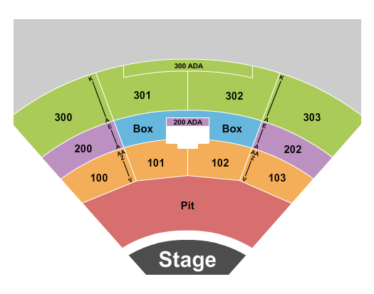 The Pavilion at Toyota Music Factory Endstage No Lawn Pit Seating Chart