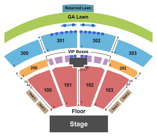 The Pavilion at Toyota Music Factory Endstage 2 Seating Chart