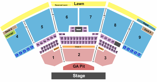 seating chart for The Pavilion At Star Lake Endstage GA Pit - eventticketscenter.com