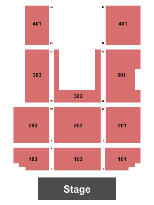 The Pavilion at Downstream Casino Endstage 3 Seating Chart