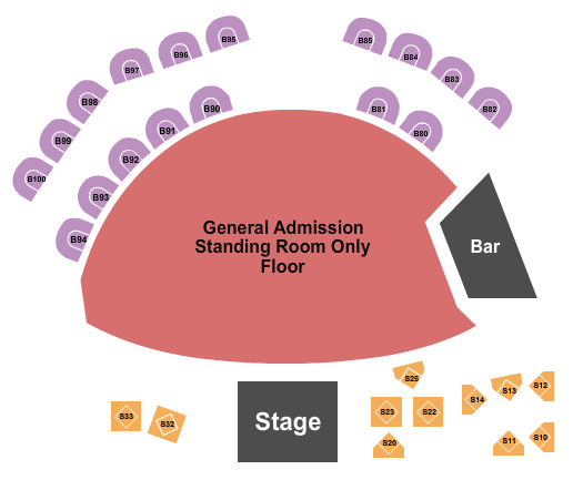 The Pearl Showroom At Pure Casino Yellowhead Endstage GA 2 Seating Chart