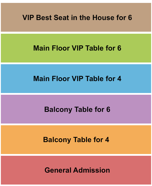 The Piazza - IL Endstage VIP & Balc Tables Seating Chart