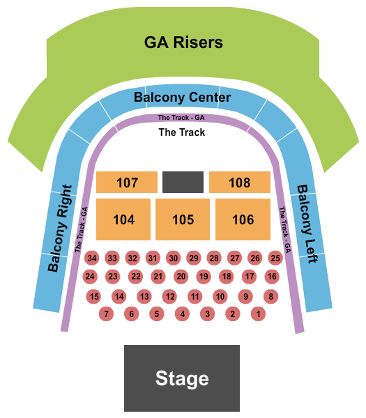 Academy of Country Music Honors seating chart at The Pinnacle At Nashville Yards