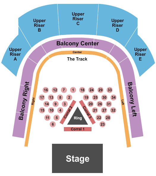 The Pinnacle At Nashville Yards seating chart with row numbers