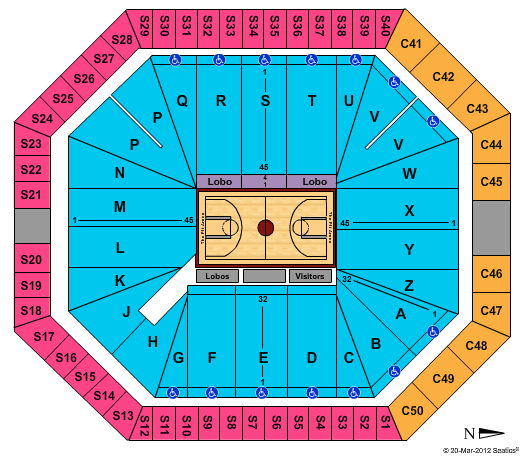 Unm Arena Seating Chart
