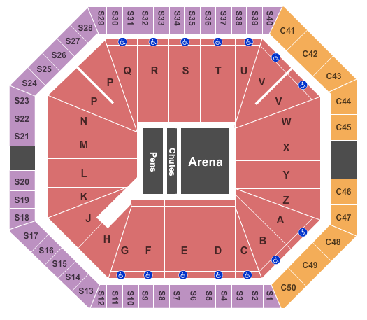 PBR-unleash the beast seating chart at dreamstyle arena in Albuquerque, NM