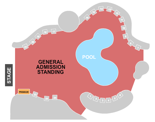 The Pool at Talking Stick Resort Seating Chart