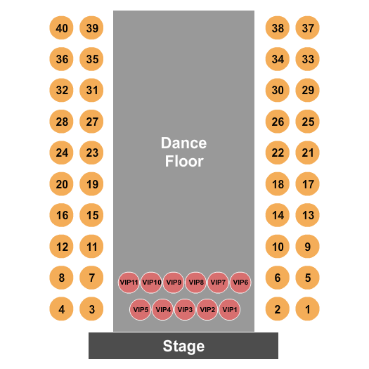 The Post OG Endstage VIP Tables Seating Chart